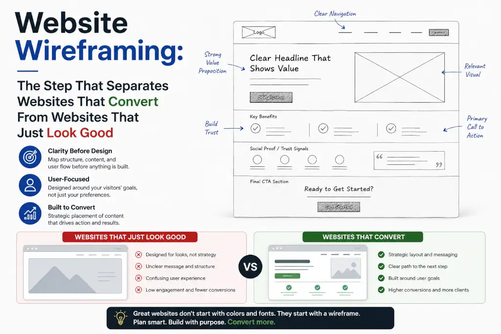 Website Wireframing: The Step That Separates Websites That Convert From Websites That Just Look Good Website Wireframing: The Step That Separates Websites That Convert From Websites That Just Look Good